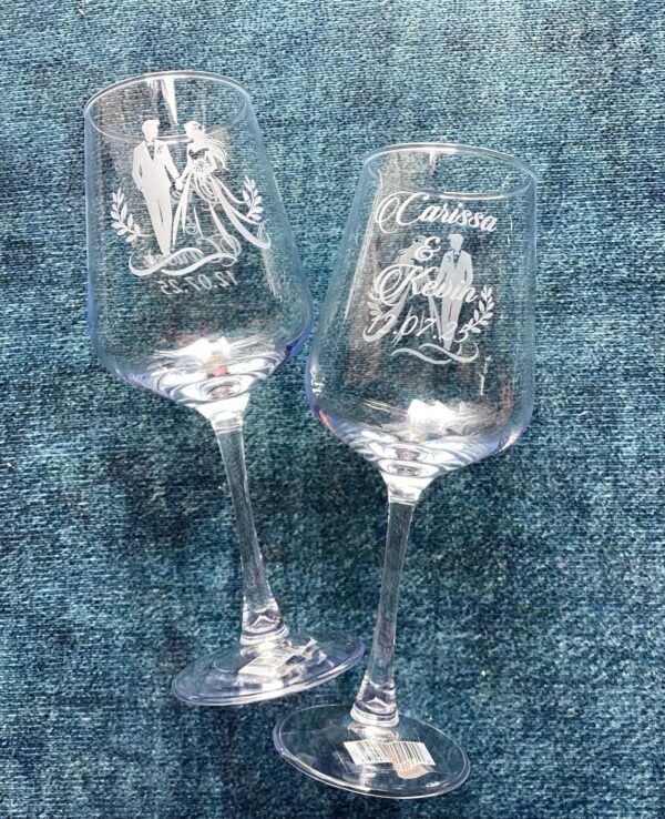 Etched Wedding Glasses